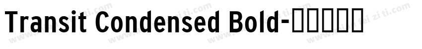 Transit Condensed Bold字体转换